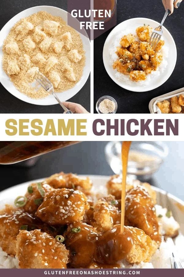Satisfy your craving for Chinese takeout with this recipe for crispy and tender gluten free sesame chicken that's packed with flavor.