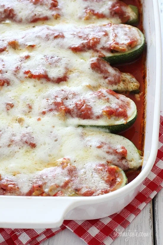 Stuffed Zucchini Boats With Sausage