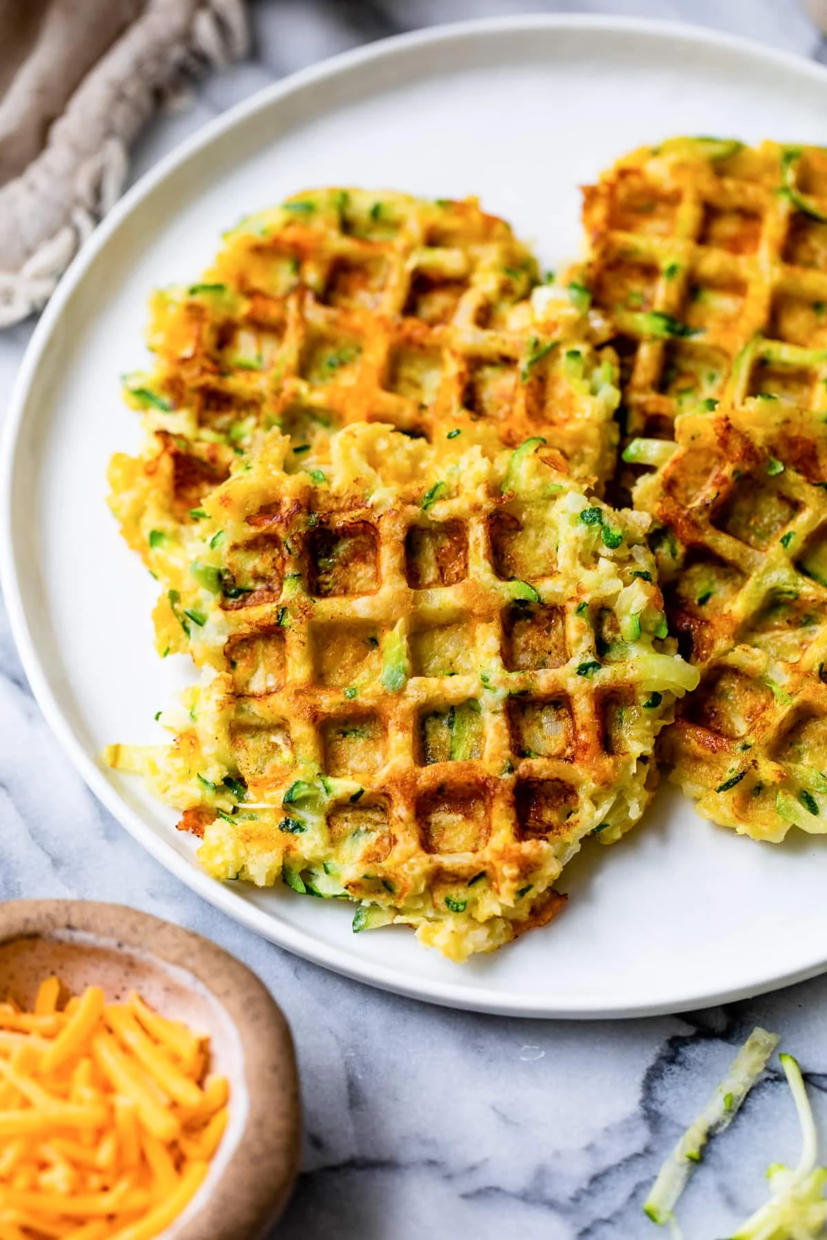 Waffled Zucchini Fritters