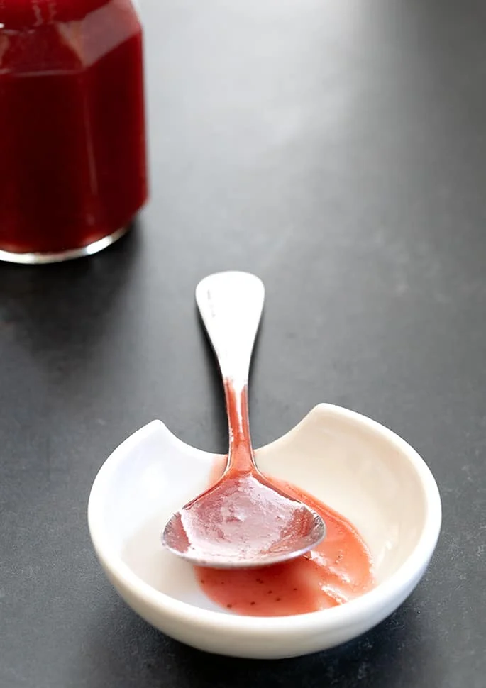Homemade Strawberry Puree and Syrup