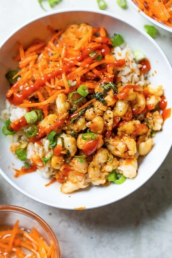 Shrimp Dumpling Bowls (or Lettuce Wraps)