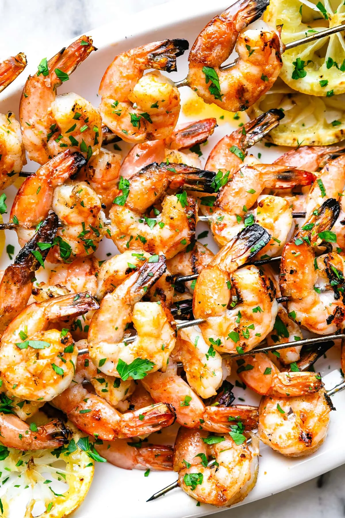 Shrimp on skewers