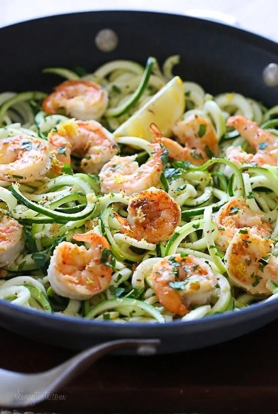 Shrimp Scampi Zoodles for Two