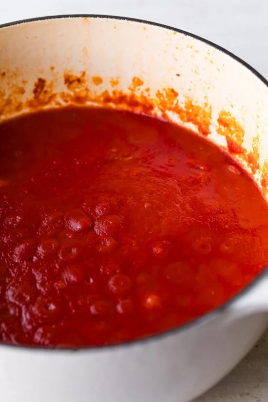 Simmer the sauce