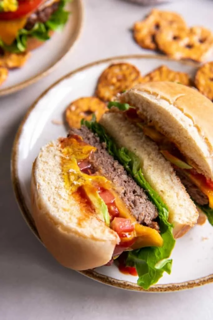 sliced Air fryer Impossible Burger