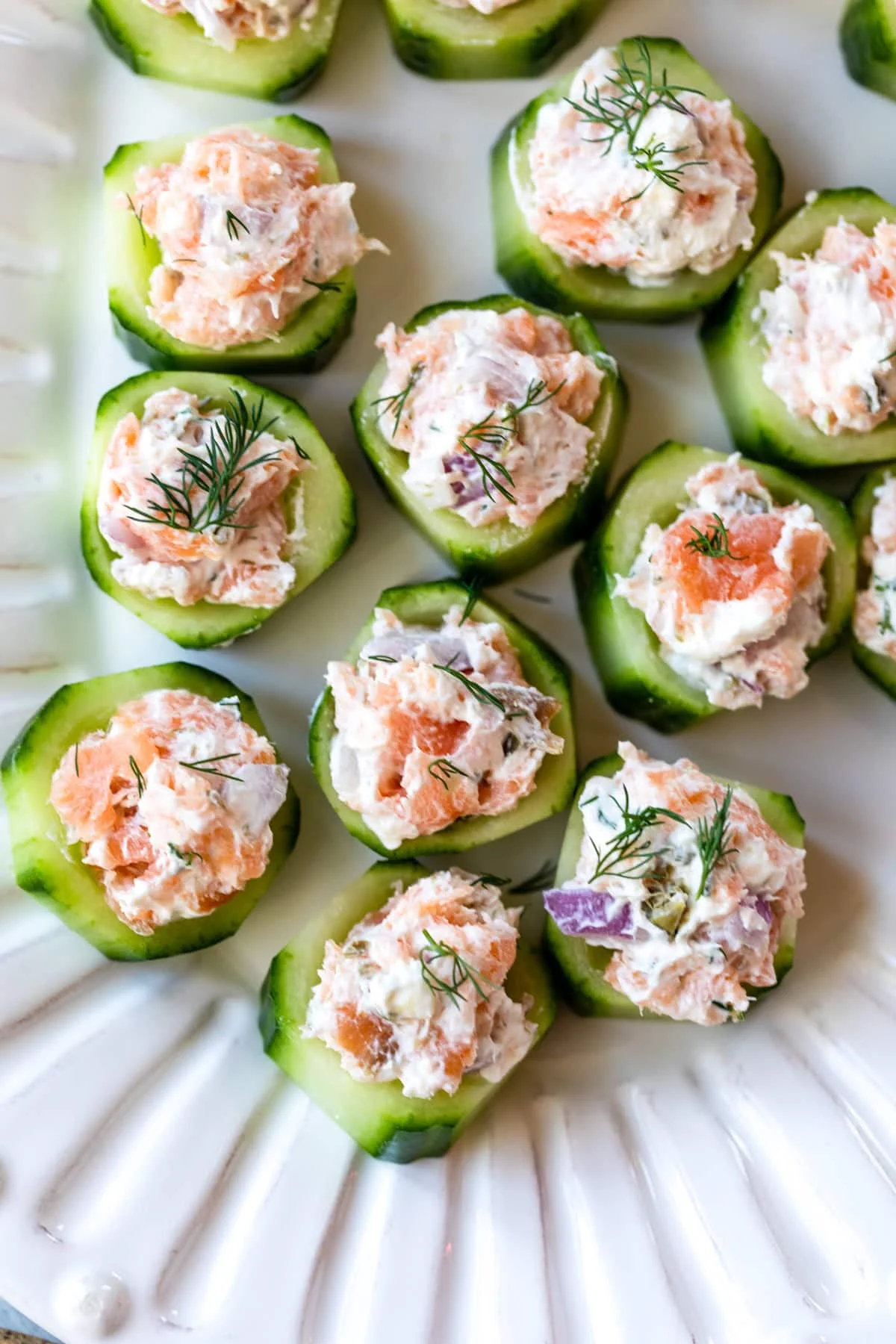 Smoked Salmon Cucumber Bites