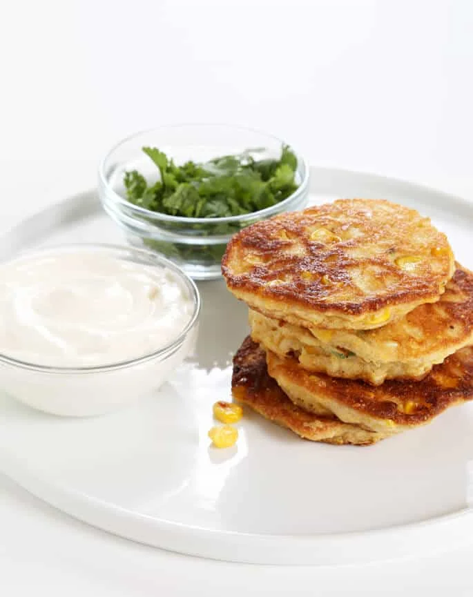 Fresh Savory Gluten Free Corn Cakes