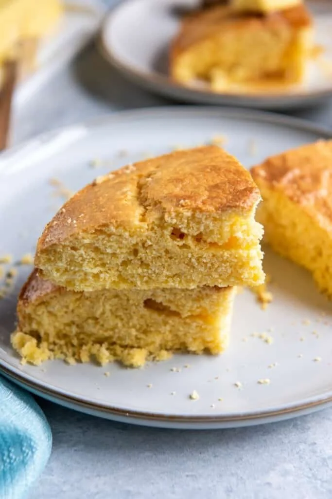 stack of slices of cornbread