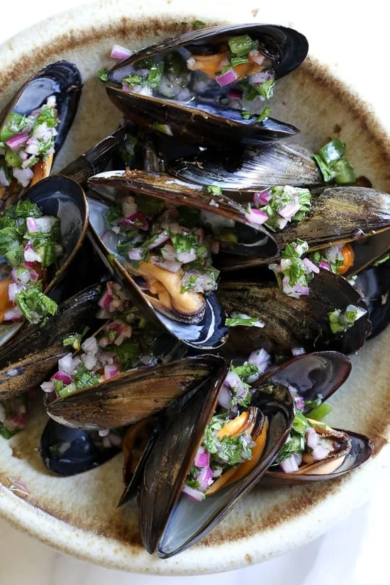 Steamed Mussels with Piri Piri