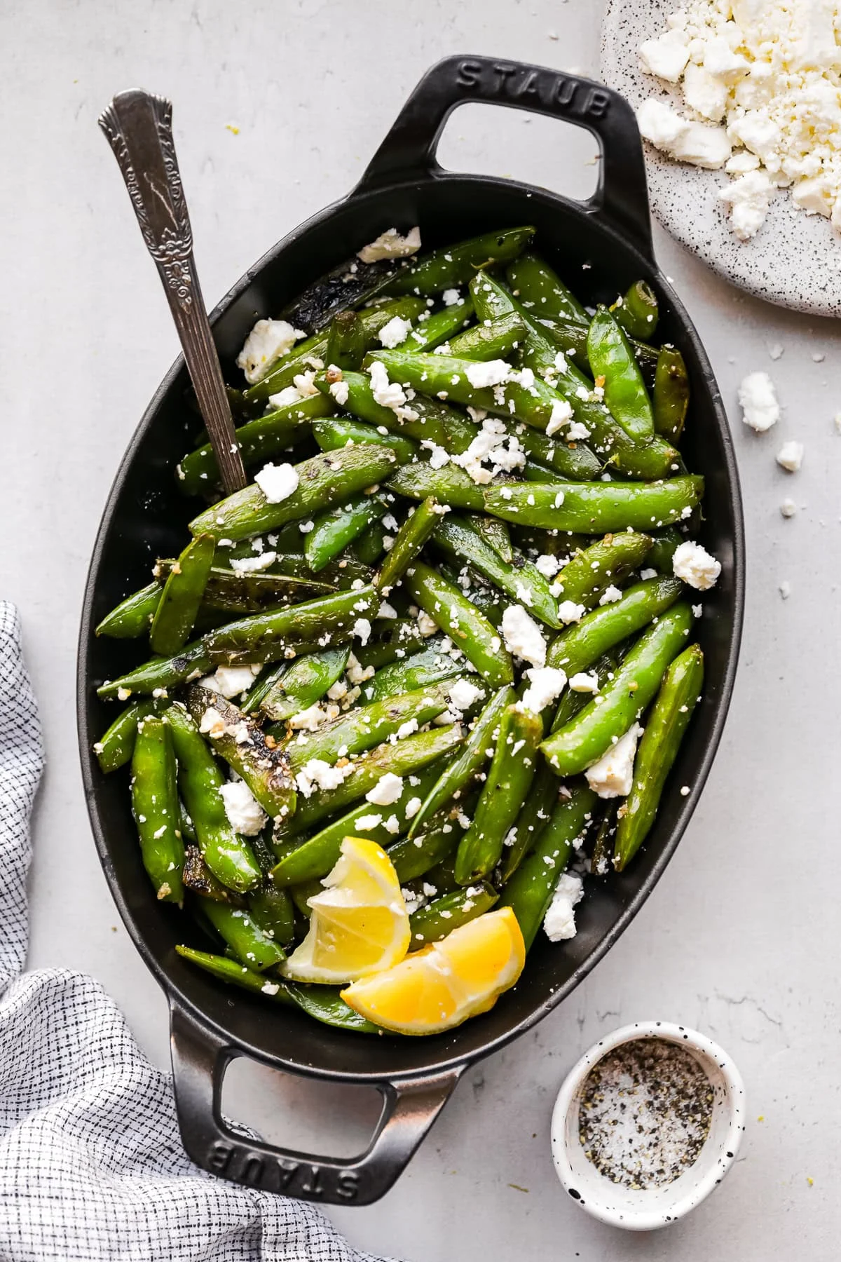 Charred Sugar Snap Peas