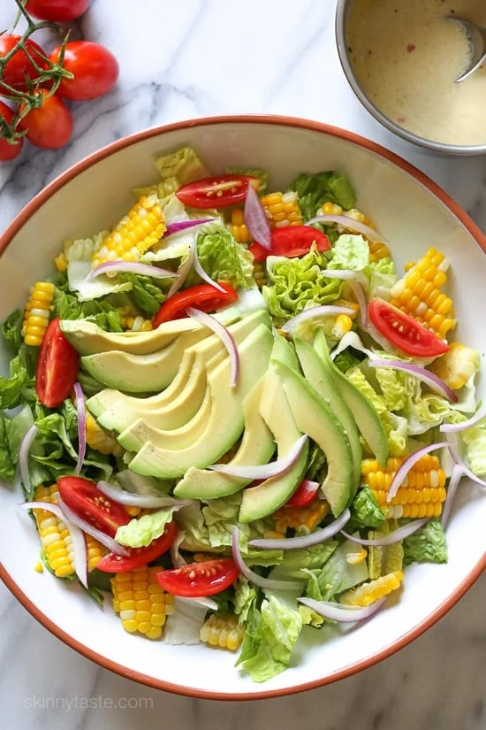 Summer Corn, Tomato and Avocado Salad with Buttermilk Dressing