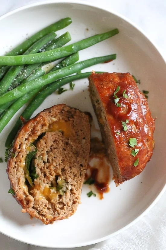 Cheese Stuffed Turkey Meatloaf