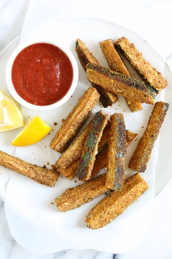 Baked Zucchini Sticks (Oven or Air Fryer)