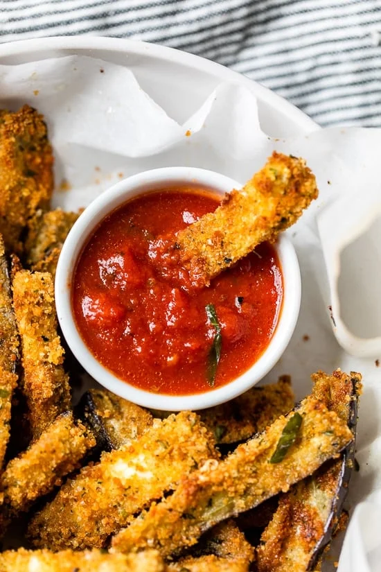 Eggplant Sticks (Baked or Air Fryer)