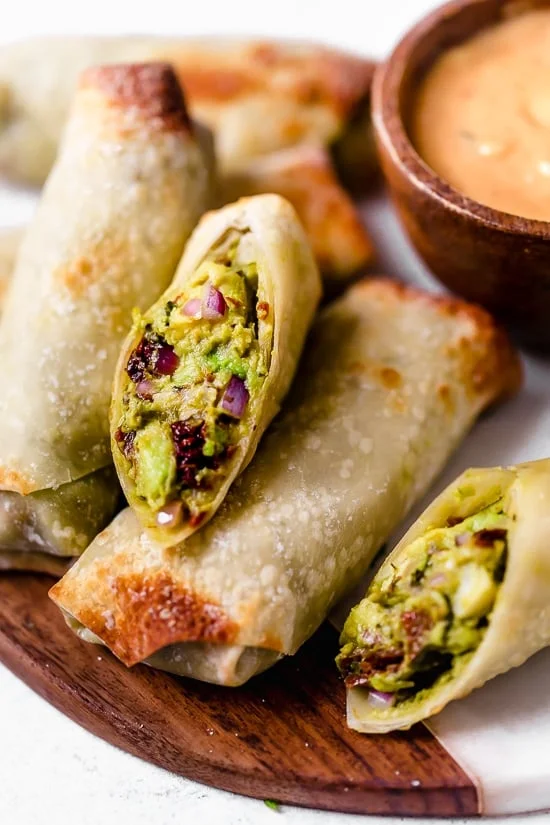 Crispy Avocado Egg Rolls (Air Fryer or Oven)