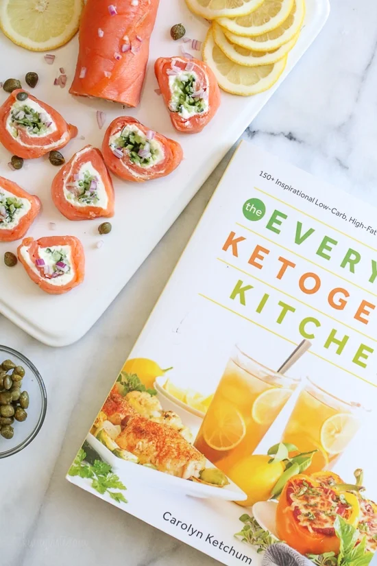 These elegant smoked salmon pinwheels are perfect if you want to enjoy lox without the bagels for a low-carb, keto appetizer.
