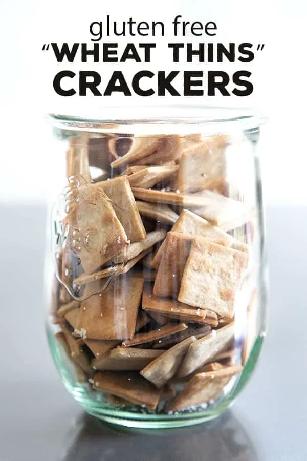 These gluten free Wheat Thins crackers have all the hearty, crispy and buttery taste you remember—just without the wheat. #wheatfree #wheathins #glutenfree #gf #crackers