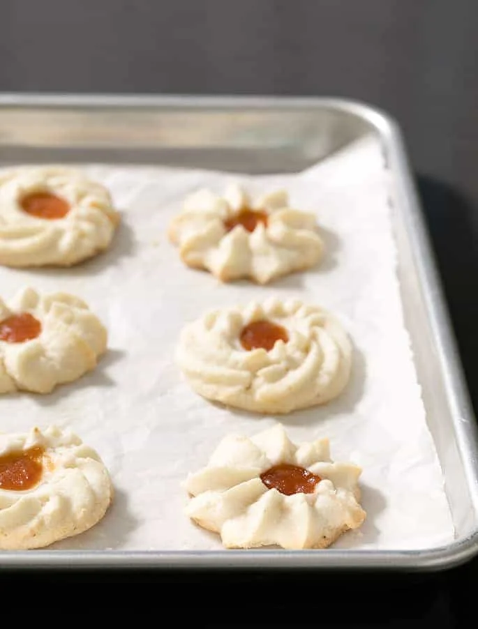 These gluten free whipped shortbread cookies are light as air and melt in your mouth. They're the best shortbread cookies in the world—and made with only 4 ingredients!