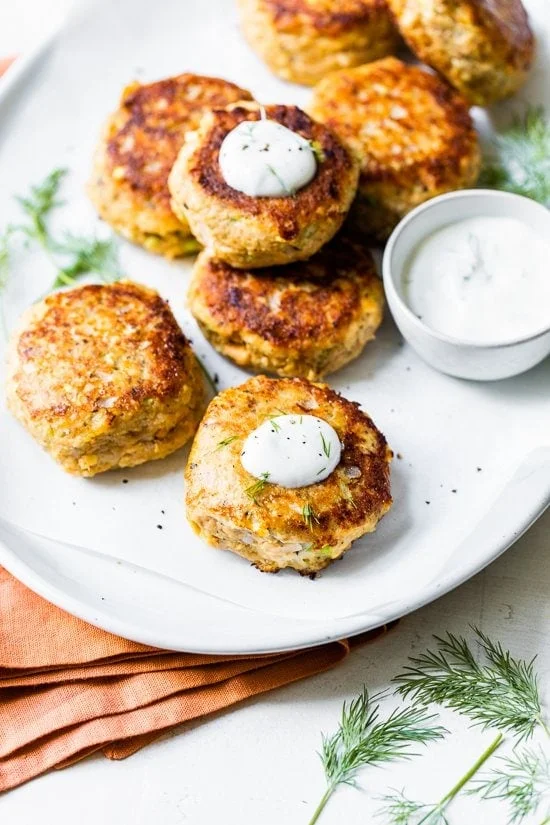Salmon Croquettes with Dill Sauce