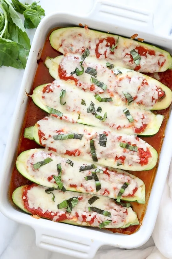 Veggie Lasagna Zucchini Boats