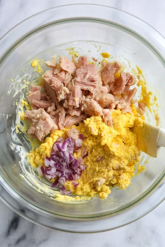 These Tuna Stuffed Deviled Eggs are perfect to pack for lunch or serve as an appetizer!