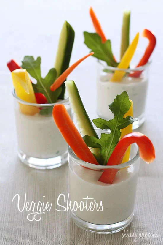 Veggie Shooters (Crudites with Ranch Dip)