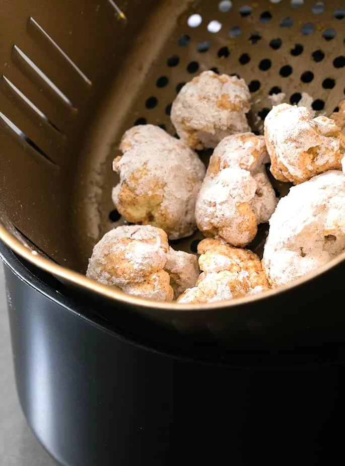  This easy recipe for buffalo cauliflower bites is made in the Air Fryer for a low-calorie, Paleo-friendly appetizer or side dish. Naturally gluten free and dairy-free, too!