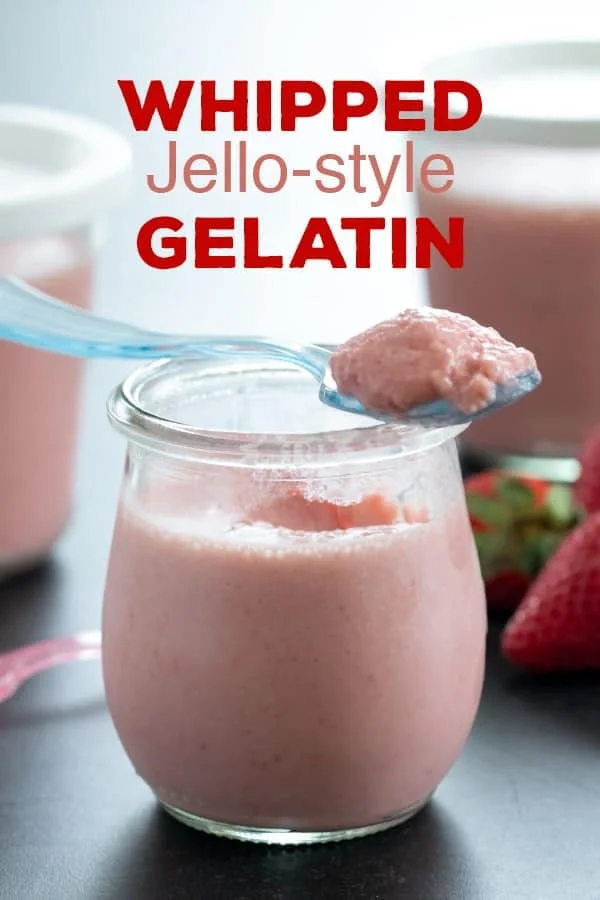 This easy whipped JELLO-style gelatin recipe with a mousse-like texture and fresh fruit flavor is the perfect no-bake easy, light dessert for warmer months. #jello #gelatin #nobake #dessert #mousse.