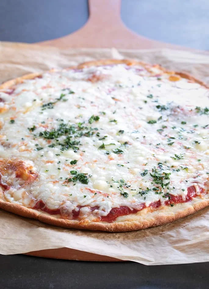 Low Carb Keto Pizza Recipe | Chewy, Thin Crust, Foldable
