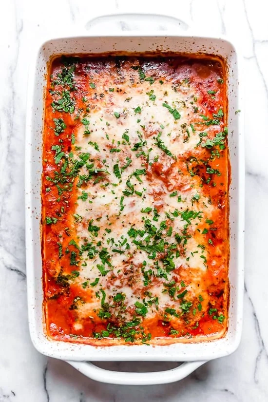 Lighter Eggplant Parmesan