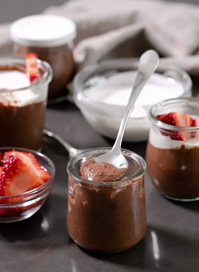 This quick chocolate chia pudding is thick, rich and healthy, and ready to eat right away. Chill it only if you like it cold!