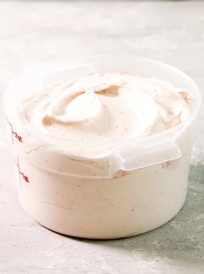 This rich, creamy strawberry ice cream recipe is made without eggs and without an ice cream maker, and with just 3 simple everyday ingredients. 