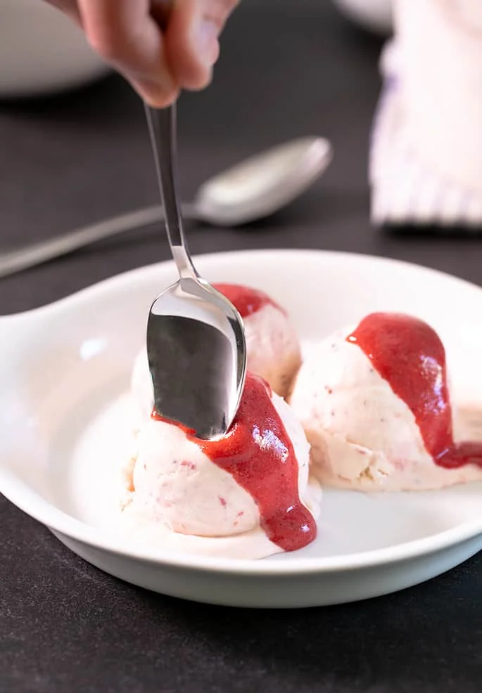 Roasted Strawberry Ice Cream Recipe