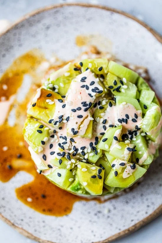 tuna sushi stack