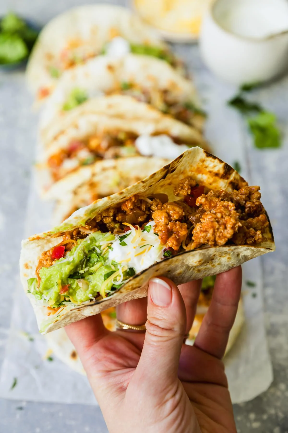 Turkey Taco in hand
