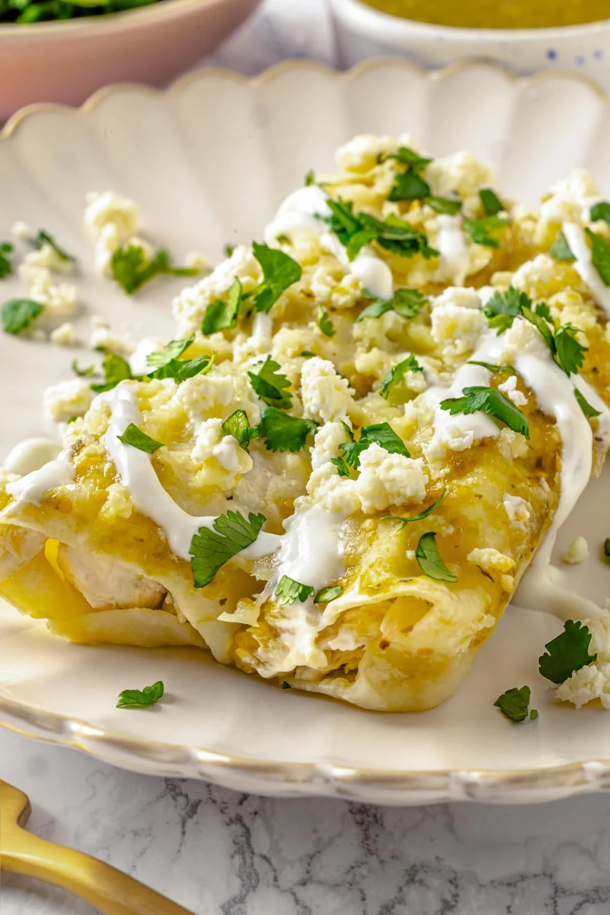 Enchiladas Verdes (Green Enchiladas)