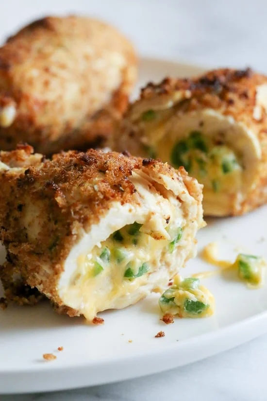 Cheesy Jalapeño Popper Baked Stuffed Chicken