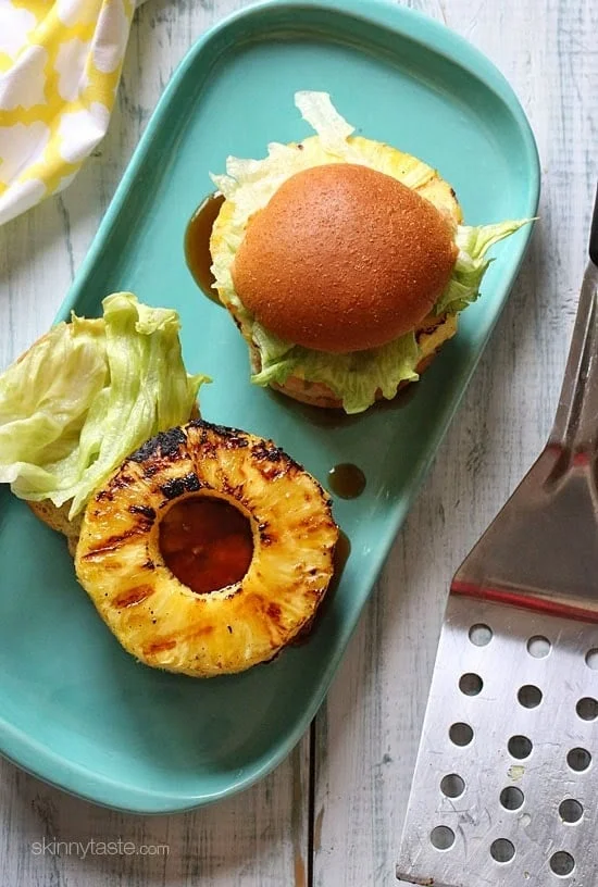Aloha Teriyaki Shrimp Burgers