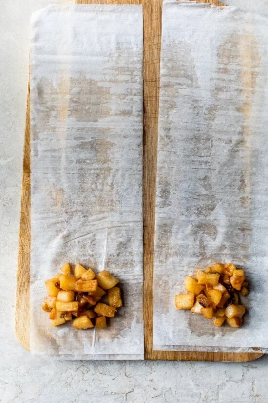 apples and phyllo dough
