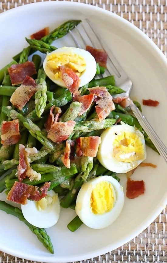 Asparagus Salad with Egg, Bacon and Dijon Vinaigrette