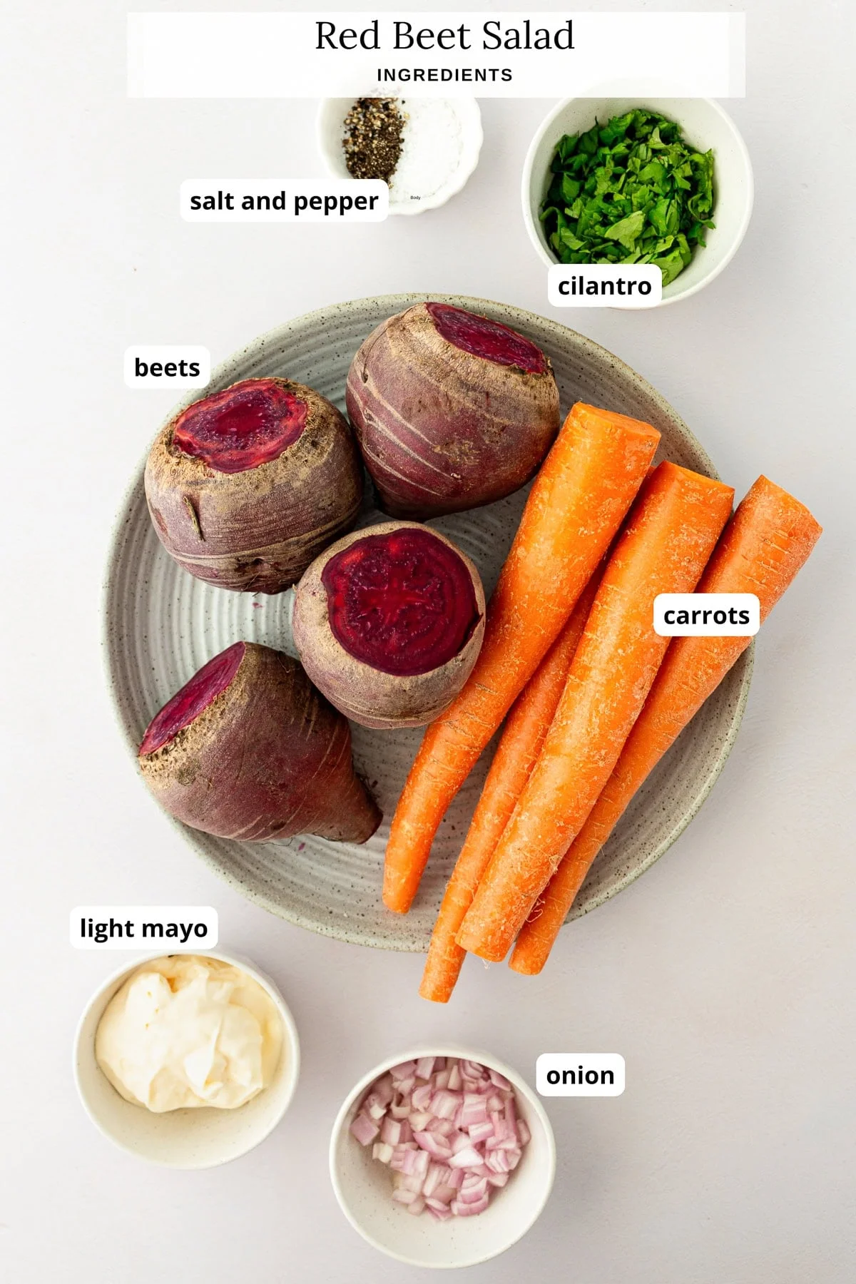 Beet Salad ingredients