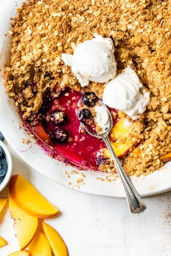 Peach Blueberry Crisp