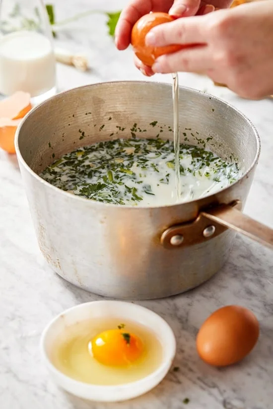 Changua (Colombian Milk and Egg Soup) is a typical breakfast in Bogotá, the capital of Colombia where my mom was born.