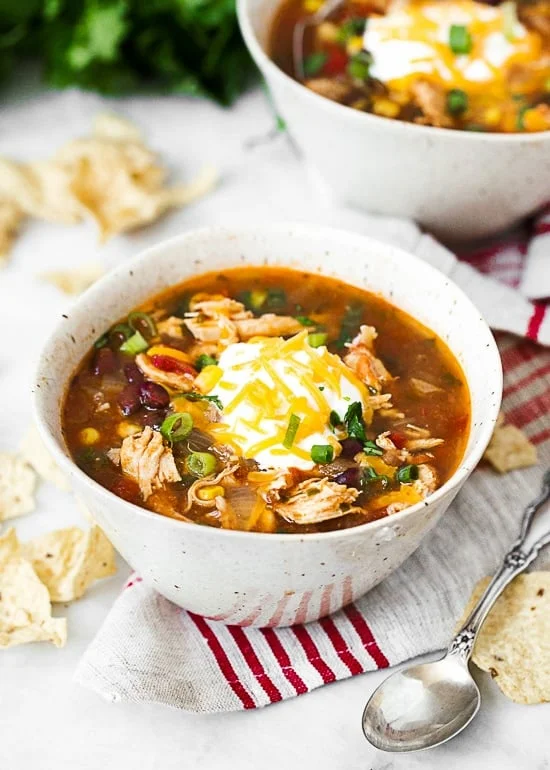 Chicken Enchilada Soup (Slow Cooker and Instant Pot)