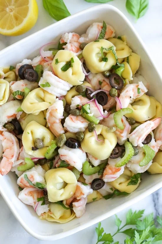 Chilled Italian Shrimp Tortellini Pasta Salad