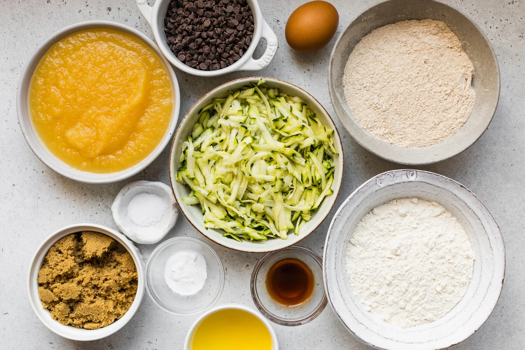 Chocolate Chip Zucchini Bread ingredients