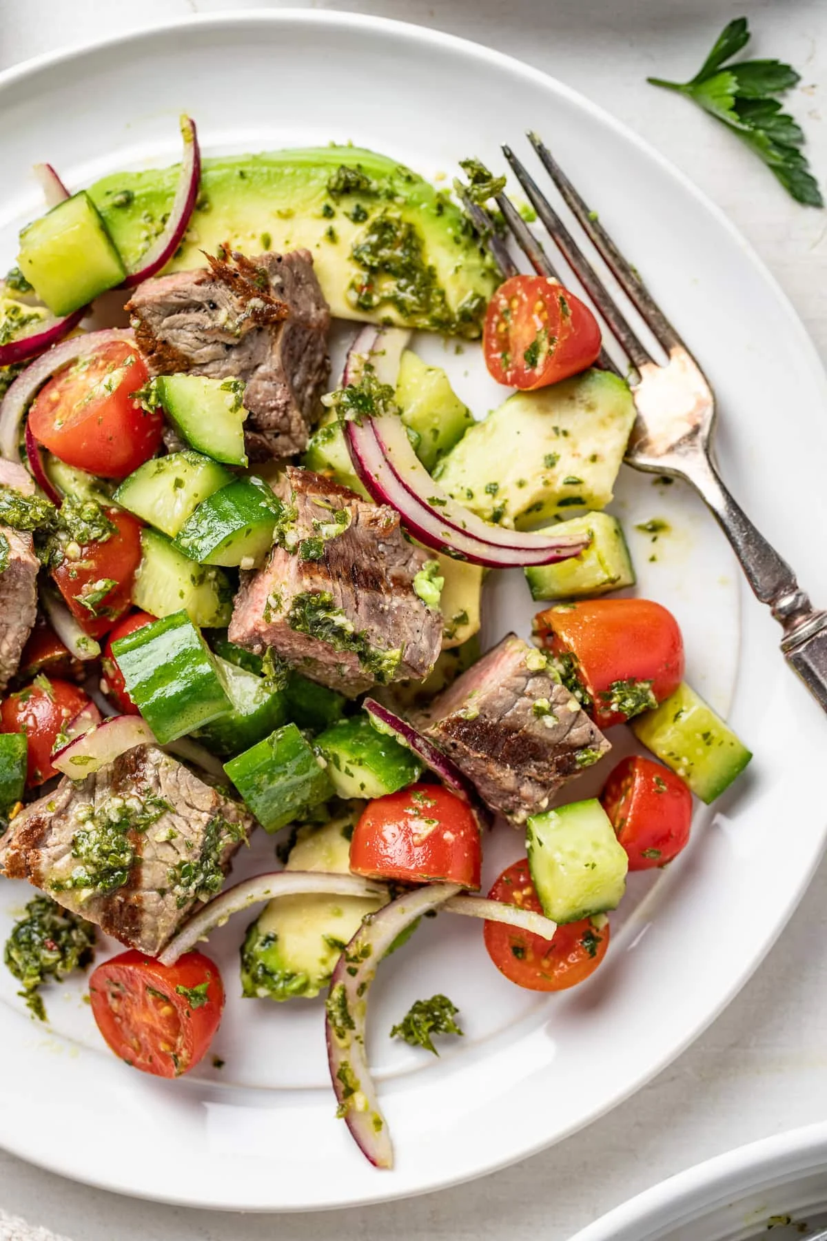 Chopped Chimichurri Steak Salad