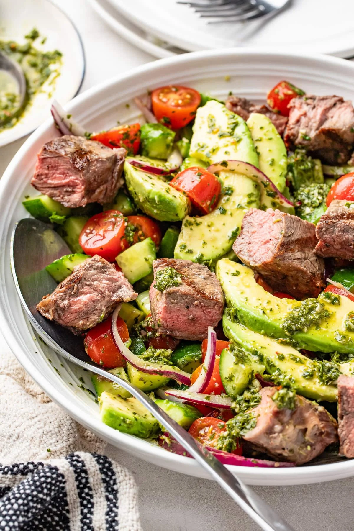 Chopped Chimichurri Steak Salad