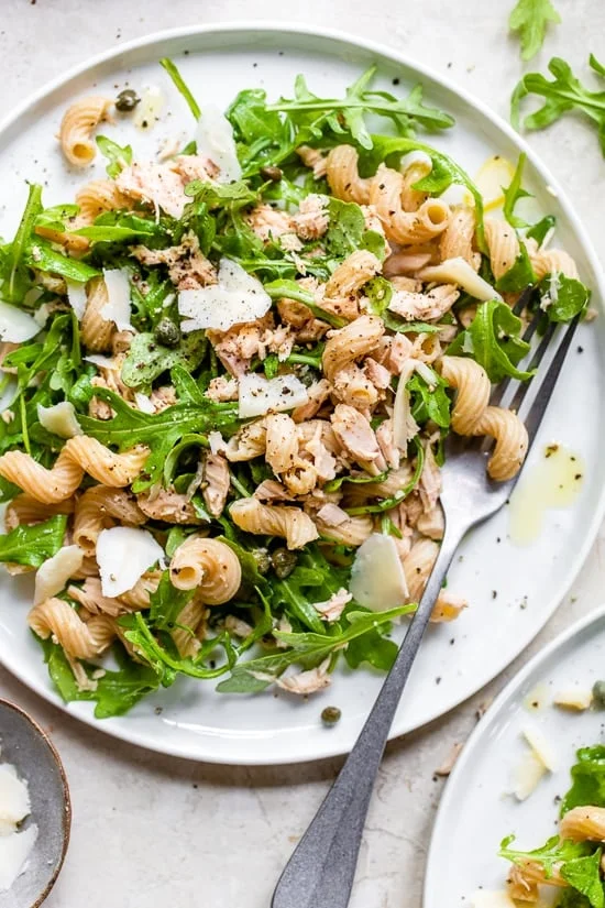 Mayo-less Tuna Pasta Salad
