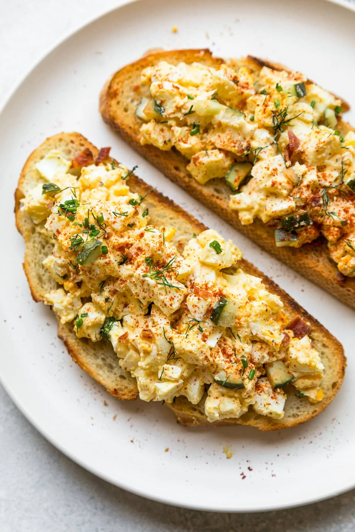 Deviled Egg Salad on Toast